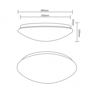 Plafonnier LED regablé Lukida (18W)