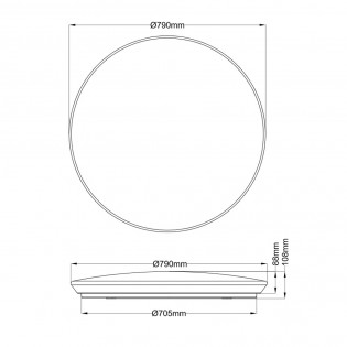 Plafonnier LED Nagano (80W)