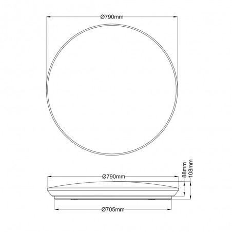 Plafonnier LED Nagano (80W)