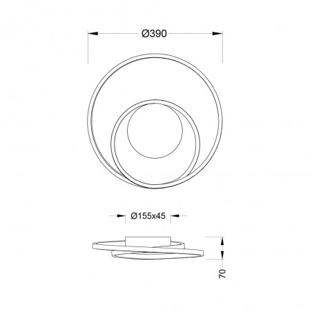 Plafonnier LED Zibal (22W)