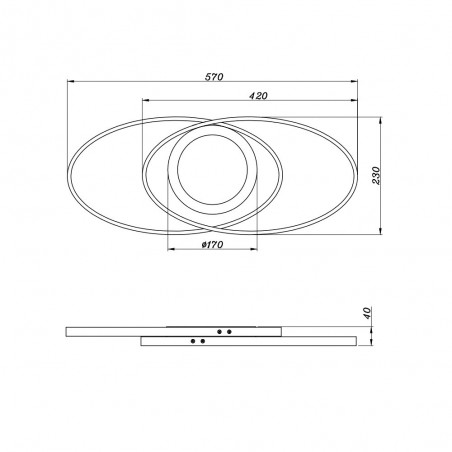 Plafonnier LED Galaxy (27W)