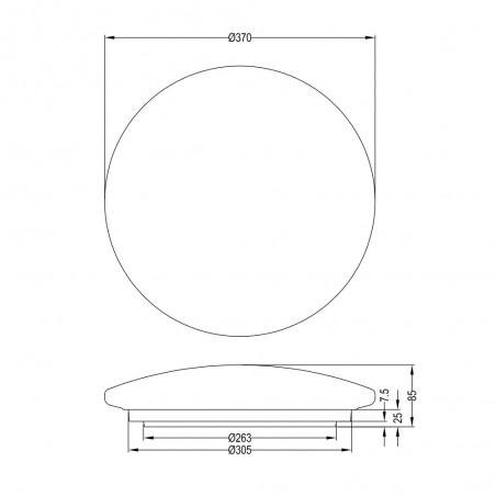 Plafonnier LED pour bains Putz (15W)