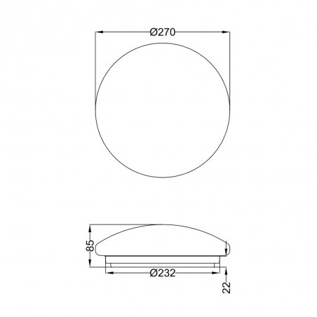 Plafonnier LED pour bains Putz (12W)