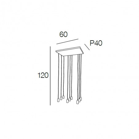 Lampe a suspension Aksel (9 lumieres)