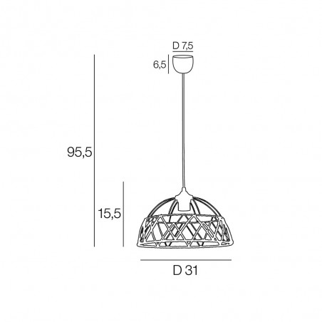 Lampe de plafond Wokabi