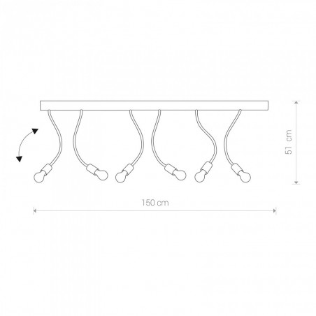 Regleta de techo Flex (6 Luces)