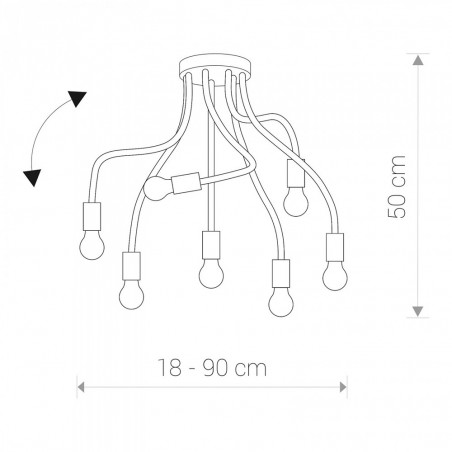 Lámpara de araña Flex (7 Luces)