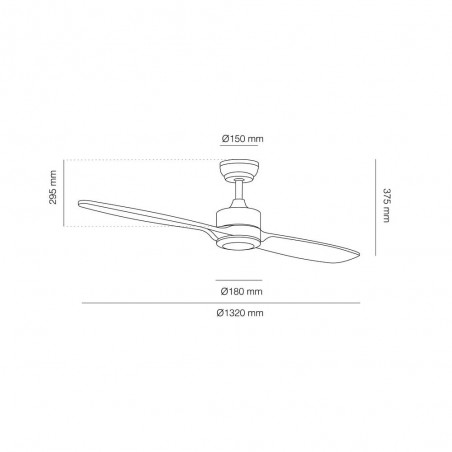 Ventilateur de plafond á LED Taga (15W)