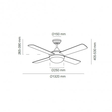 Ventilateur avec lumiere Millar