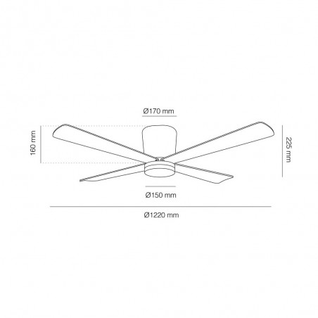 Ventilateur de plafond á LED Nagpur II (15W)