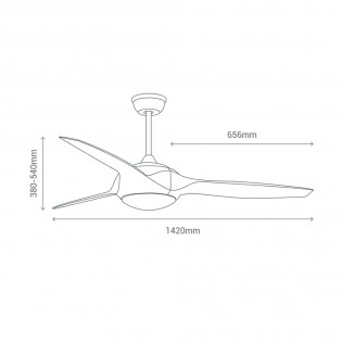 Ventilateur de plafond á LED Triumph (18W)