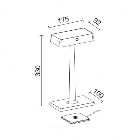 Lampe a poser exterieur á LED Liss (2.20W)