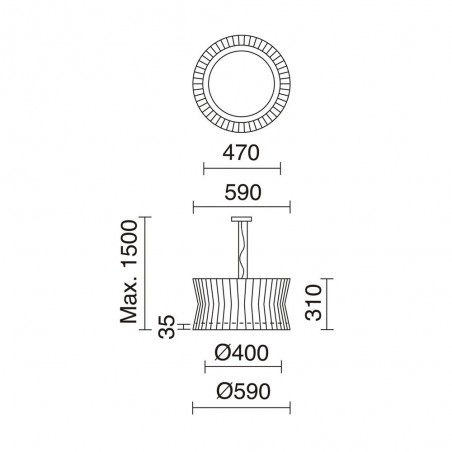 Lampe de plafond Cora