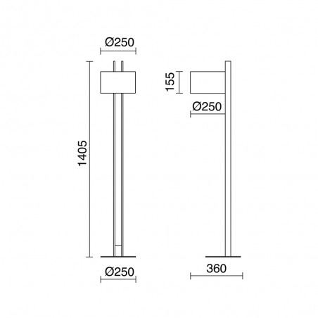 Lampadaire Compact