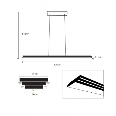 Suspension á LED Gradibus (36W)