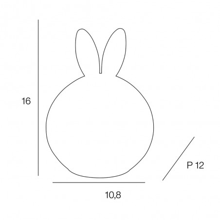 Lampe portable enfants LED RGB Rabbit