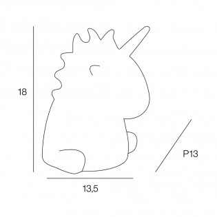 Lampe portable enfants LED RGB Licorne