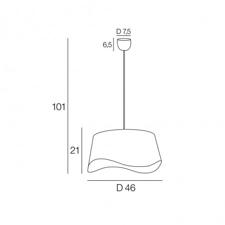 Lampe de plafond Wave