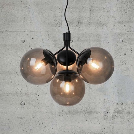 Lampe de plafond Ivona Fumé (4 lumieres)