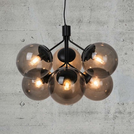 Lampe a suspension Ivona Fumé (6 lumieres)
