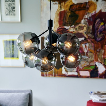 Lampe a suspension Ivona Fumé (6 lumieres)