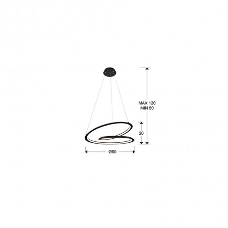 Lampe de plafond á LED Looping (36W)