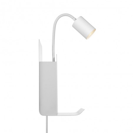 Applique porte-revues avec étagère et USB Roomi
