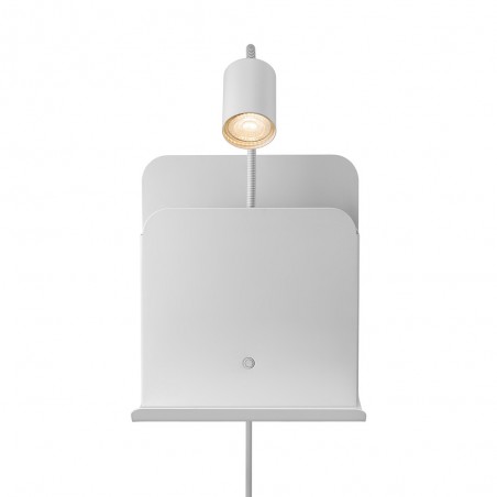 Applique porte-revues avec étagère et USB Roomi