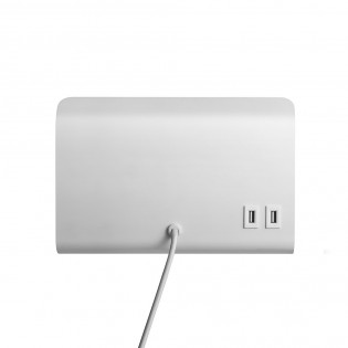 Applique porte-revues avec étagère et USB Roomi