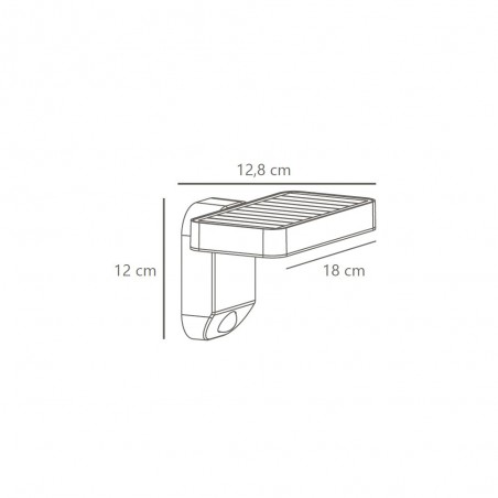 Applique exterieur LED solaire avec sensor Rica Square (5W)