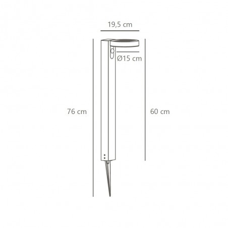 Balisé exterieur LED solaire avec sensor Rica Round (5W)