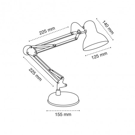 Lampe de bureau retro articulé Avati