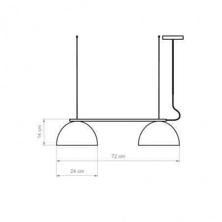 Regletté de plafond LED Absis Terracota (2x8W)
