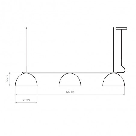 Regletté de plafond LED Absis Terracota (3x8W)