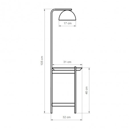 Lampadaire tablé á LED Absis Blanco (8W)