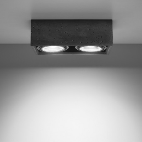 Plafonnier Quatro Ciment (2 lumieres)