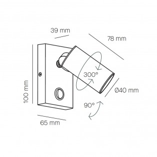 Applique Murale Regablé á LED Haul (5W)
