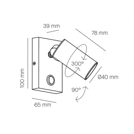 Applique Murale Regablé á LED Haul (5W)