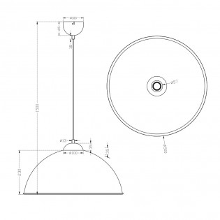 Lampe de plafond Romino II