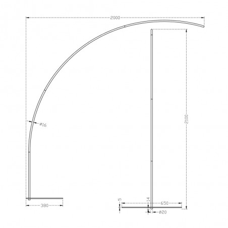 Lampadaire á LED Shanghai (18W)