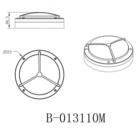 Plafón de exterior Led 16W - 013110M