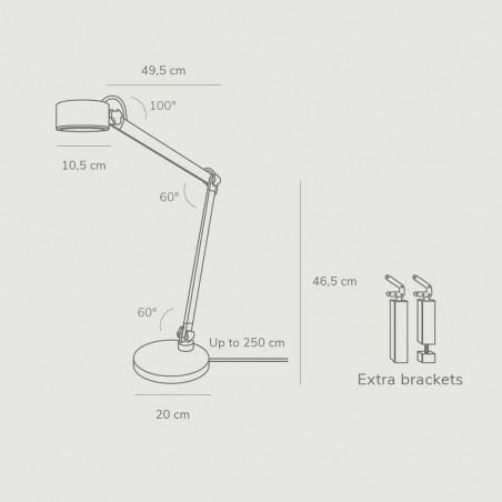 Lampe a poser á LED Nobu (9W)