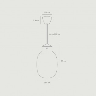 Lampe de plafond Raito 22 Oval