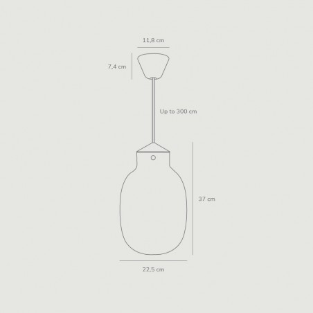 Lampe de plafond Raito 22 Oval