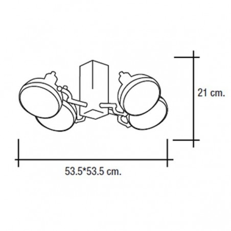 Plafonnier de dessein GLOP (4 lumières)