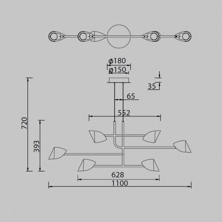 Lámpara de techo LED Capuccina (45W)
