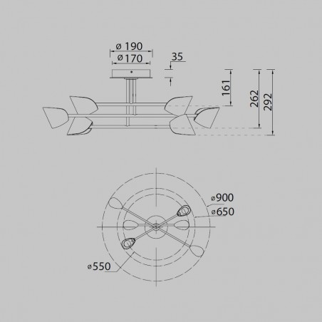 Plafón de techo LED Capuccina (45W)