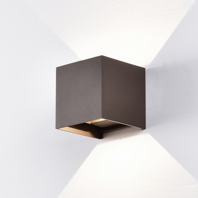 Aplique de pared exterior LED Davos (2x6W)