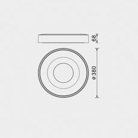 Plafón de techo LED Dimable Coin (56W)