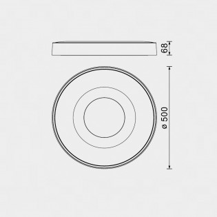 Plafón de techo LED Dimable Coin (80W)